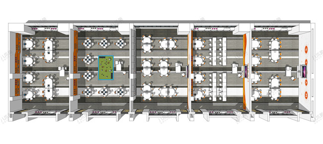 5间创客教室全景图